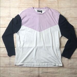 ASOS Men's Tri-Tone Long Sleeve Shirt
